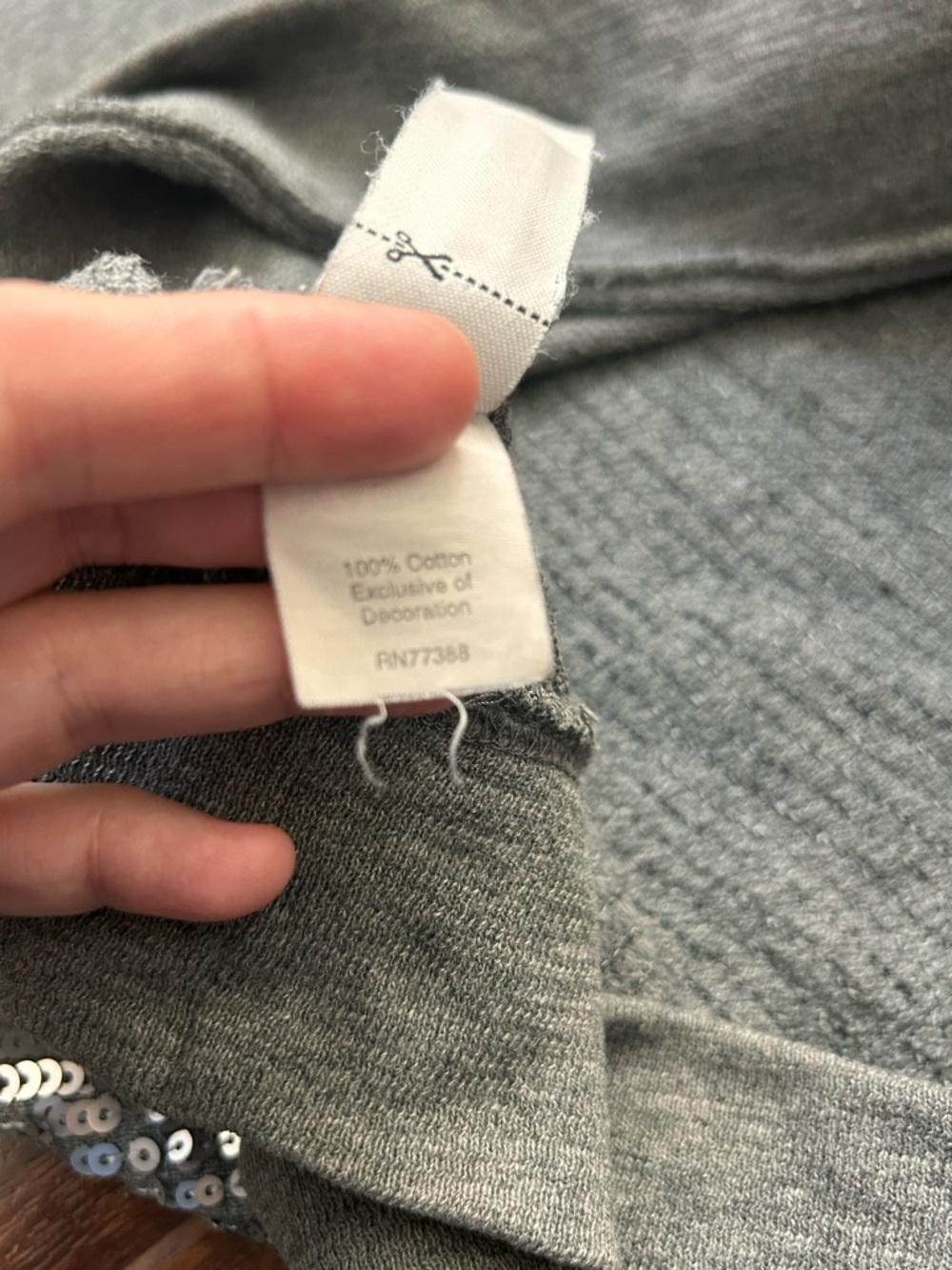 J. Crew Gray Sequin Front Sweatshirt - Picture 10 of 11